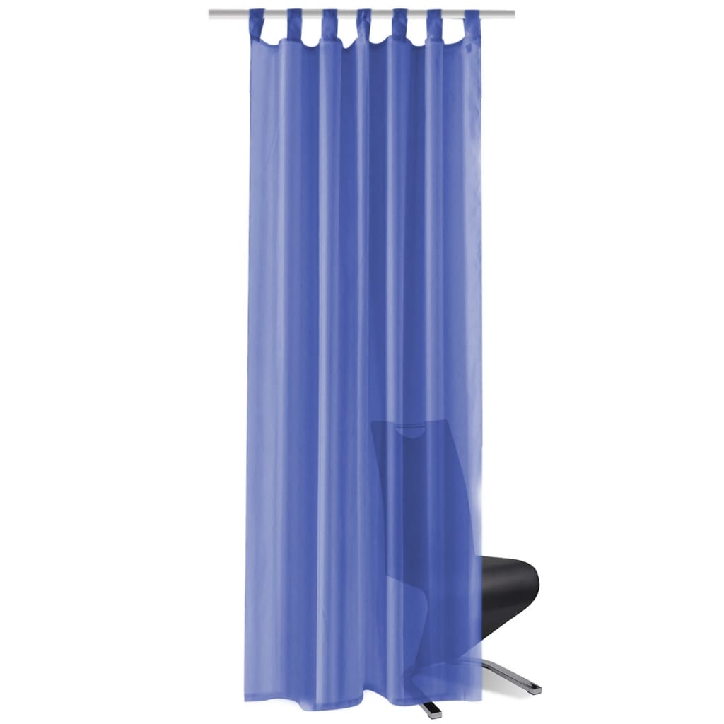 Vidaxl rideaux voile 140x245 cm King Blue 2 PCS