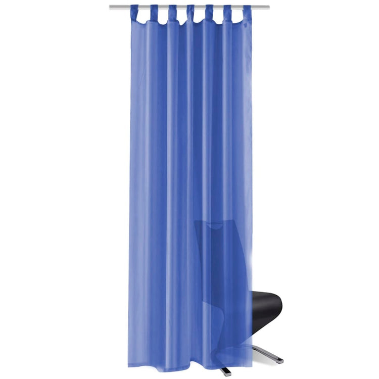 Vidaxl rideaux voile 140x245 cm King Blue 2 PCS