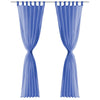 Vidaxl rideaux voile 140x245 cm King Blue 2 PCS