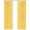 Vidaxl rideaux voile 140x245 cm jaune 2 sts