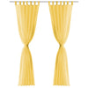 Vidaxl rideaux voile 140x245 cm jaune 2 sts
