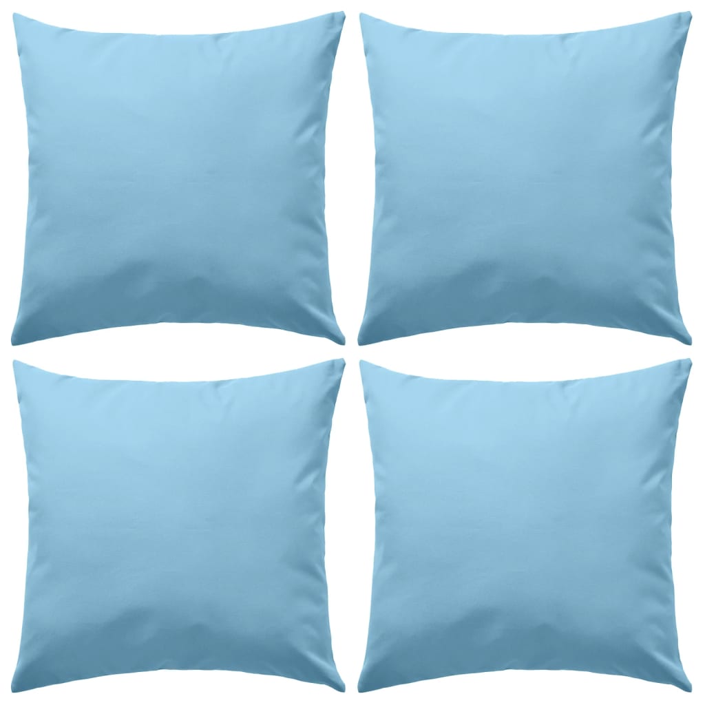 Vidaxl Coussins d'extérieur 45x45 cm bleu clair 4 pcs
