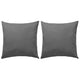 Vidaxl Coussins d'extérieur 45x45 cm Gris 2 PCS