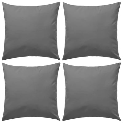 Vidaxl Coussins d'extérieur 45x45 cm gris 4 pcs