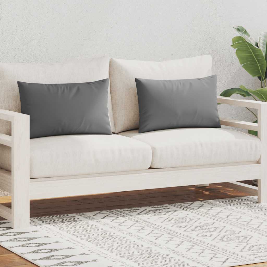Vidaxl Coussins d'extérieur 60x40 cm Gris 2 PCS