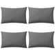 Vidaxl Coussins extérieurs 60x40 cm gris 4 pcs