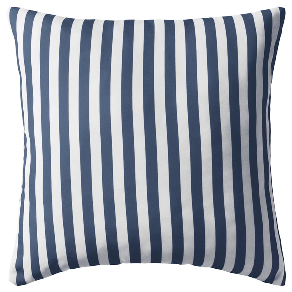 Vidaxl Coussins d'extérieur 45x45 cm Bleu marine à rayures 4 PCS