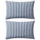 Vidaxl Coussins d'extérieur 60x40 cm Bleu marine 2 PCS
