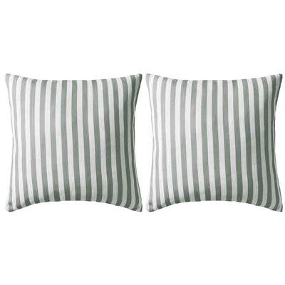 Vidaxl Coussins extérieurs 45x45 cm Gris rayé 2 PCS