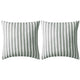 Vidaxl Coussins extérieurs 45x45 cm Gris rayé 2 PCS