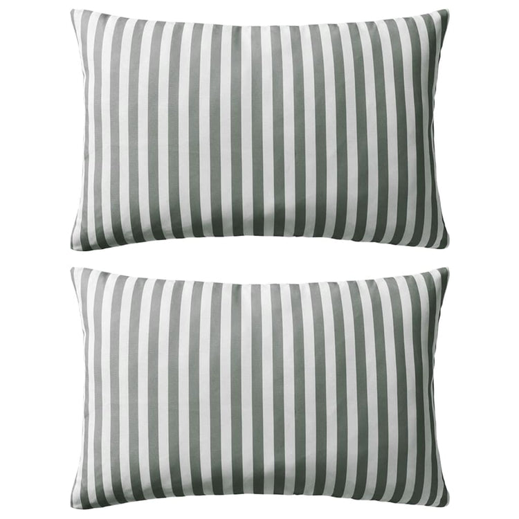 Vidaxl Coussins d'extérieur 60x40 cm Gris rayé 2 PCS