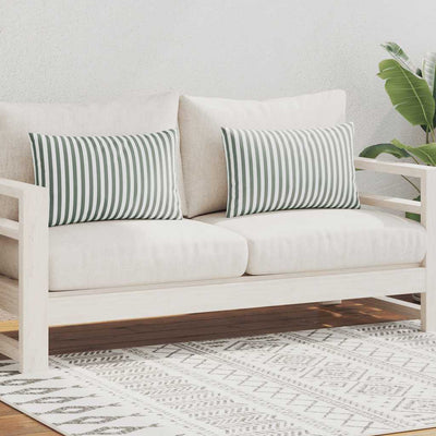 Vidaxl Coussins d'extérieur 60x40 cm Gris rayé 2 PCS