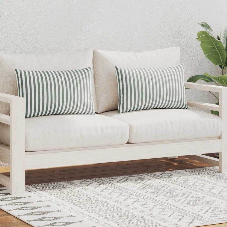 Vidaxl Coussins d'extérieur 60x40 cm Gris rayé 2 PCS