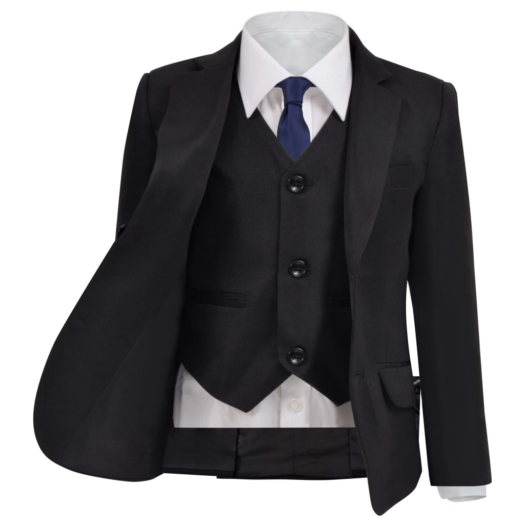 Vidaxl Costume de trois pièces pour les enfants taille 116 122 Black