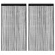 Rideaux de fil vidaxl 2 pcs 100x250 cm noir
