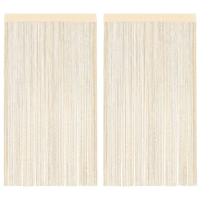 Rideaux de fil vidaxl 100x250 cm crème 2 pcs