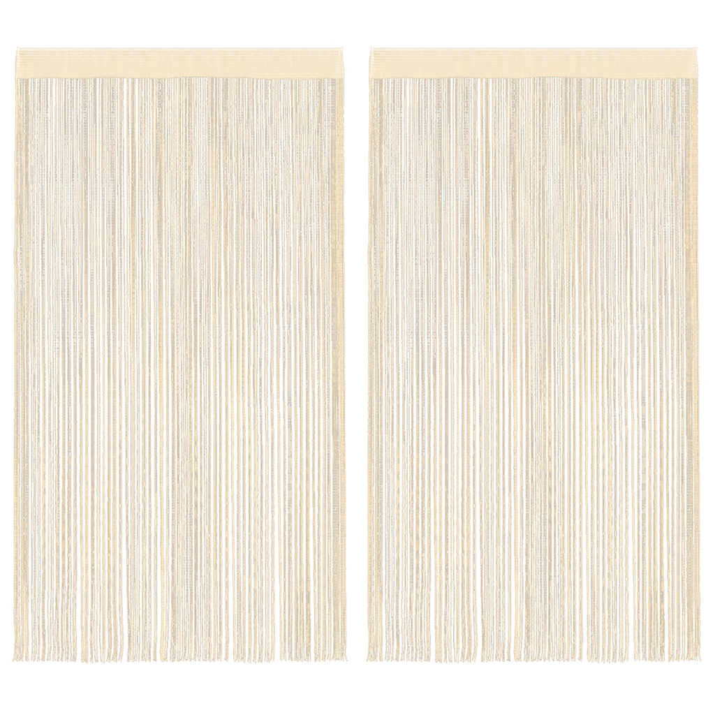 Rideaux de fil vidaxl 140x250 cm crème 2 sts