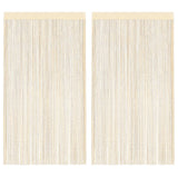 Rideaux de fil vidaxl 140x250 cm crème 2 sts - afbeelding 2