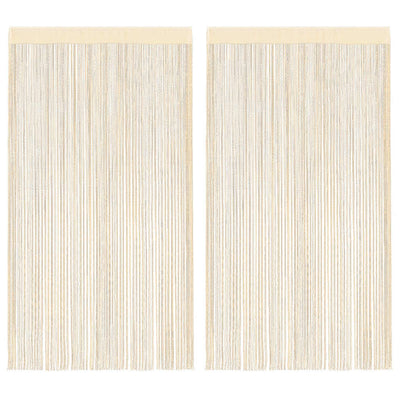 Rideaux de fil vidaxl 140x250 cm crème 2 sts