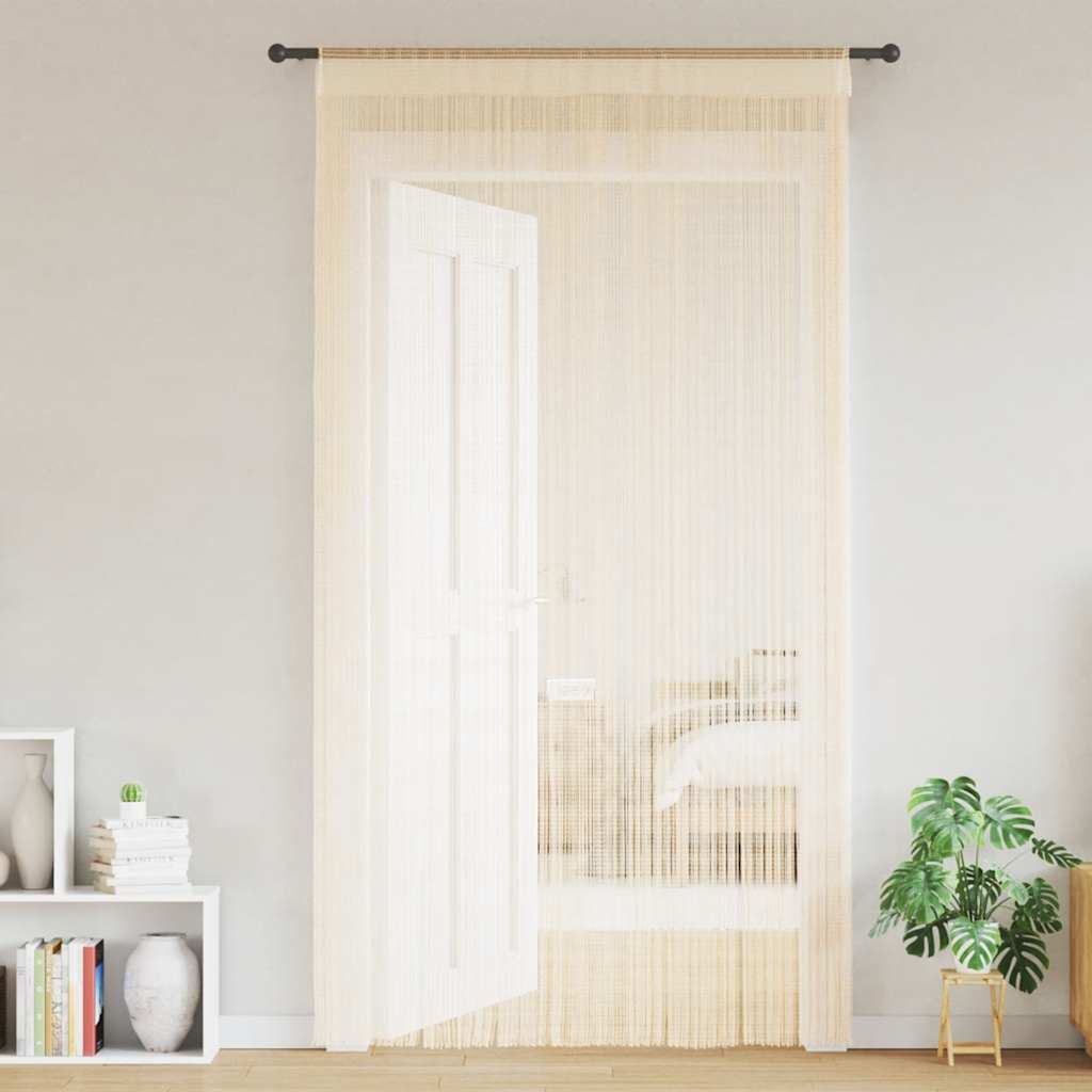 Rideaux de fil vidaxl 140x250 cm crème 2 sts