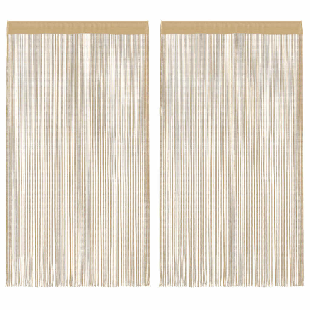 Rideaux de fil vidaxl 100x250 cm beige 2 sts