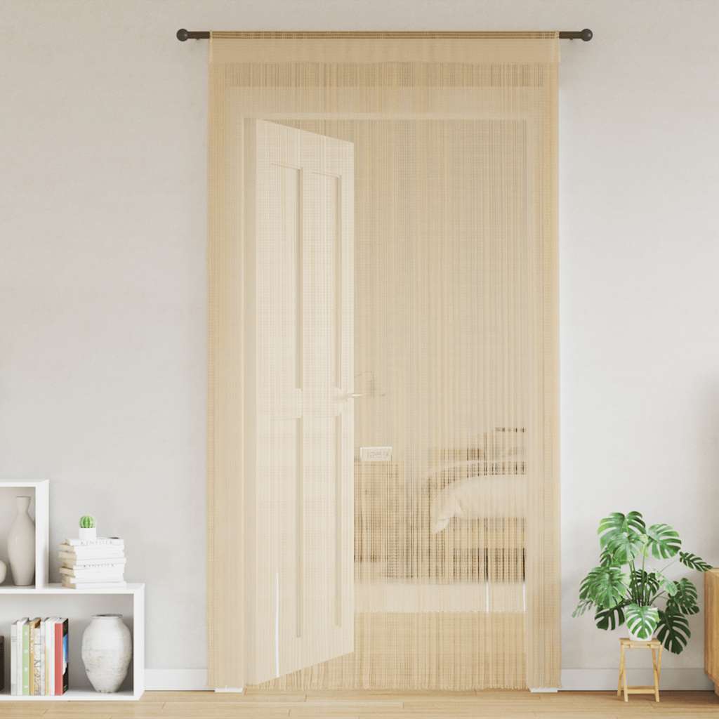 Rideaux de fil vidaxl 100x250 cm beige 2 sts