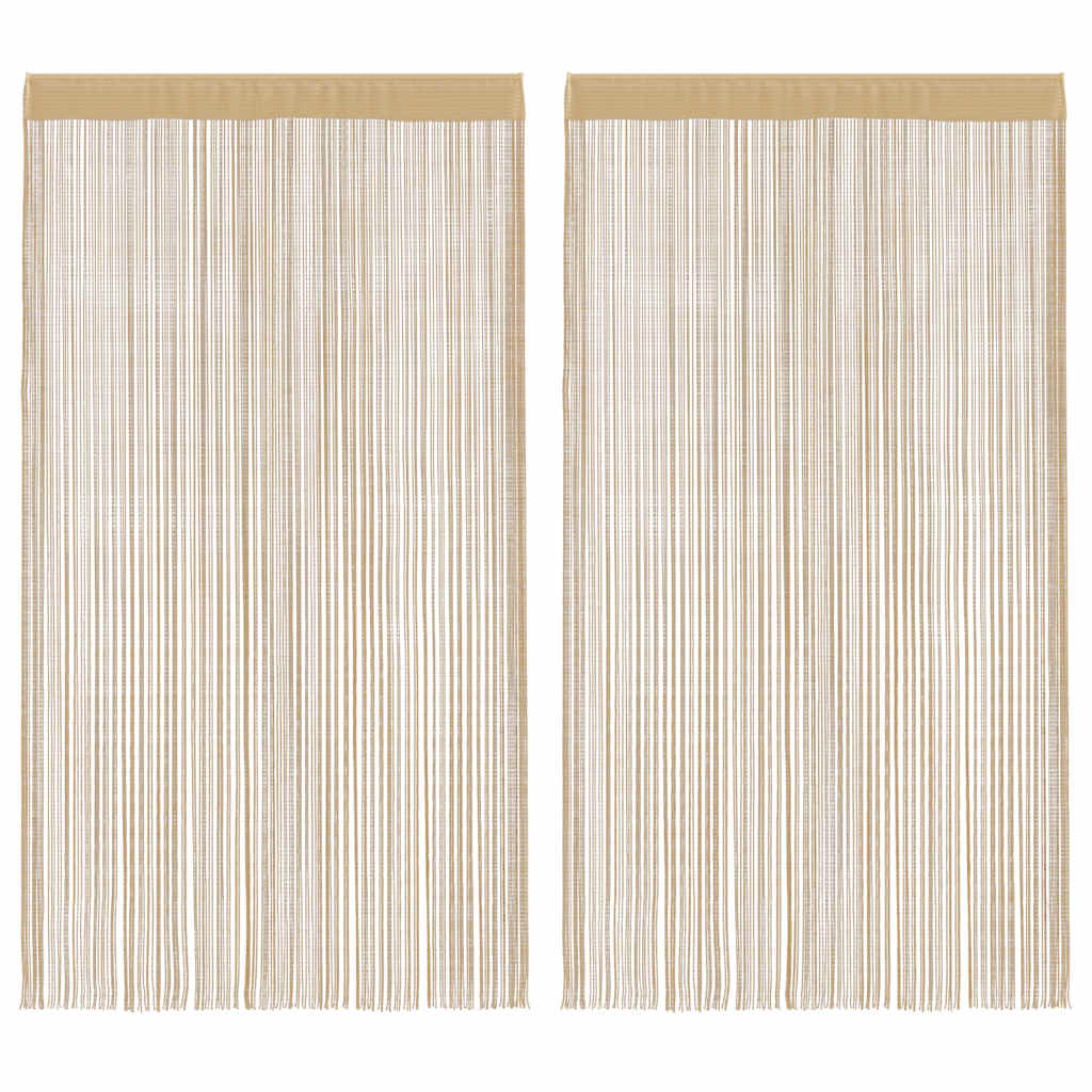 Rideaux de fil vidaxl 140x250 cm beige 2 sts