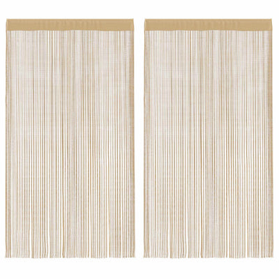 Rideaux de fil vidaxl 140x250 cm beige 2 sts