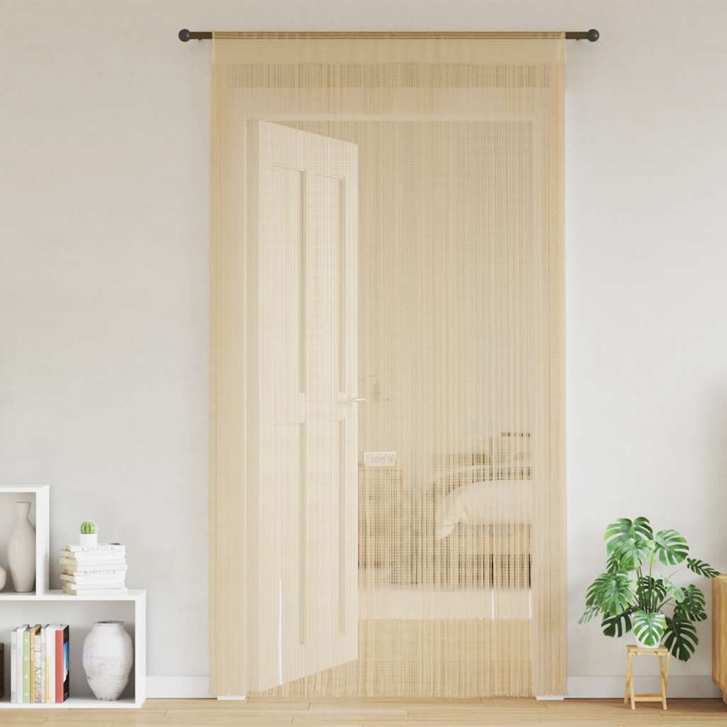 Rideaux de fil vidaxl 140x250 cm beige 2 sts