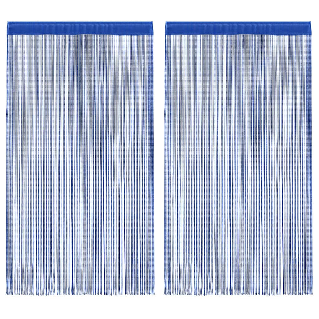 Rideaux de fil vidaxl 100x250 cm bleu 2 pcs