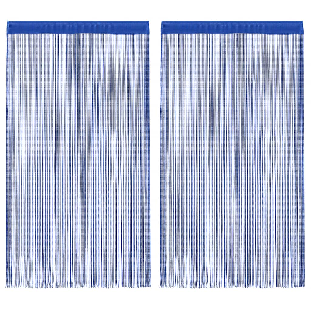 Rideaux de fil vidaxl 140x250 cm bleu 2 pcs