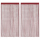 Rideaux de fil vidaxl 100x250 cm de vin rouge 2 sts