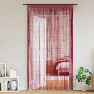 Rideaux de fil vidaxl 100x250 cm de vin rouge 2 sts