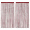 Rideaux de fil vidaxl 140x250 cm de vin rouge 2 pcs
