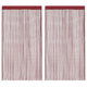 Rideaux de fil vidaxl 140x250 cm de vin rouge 2 pcs