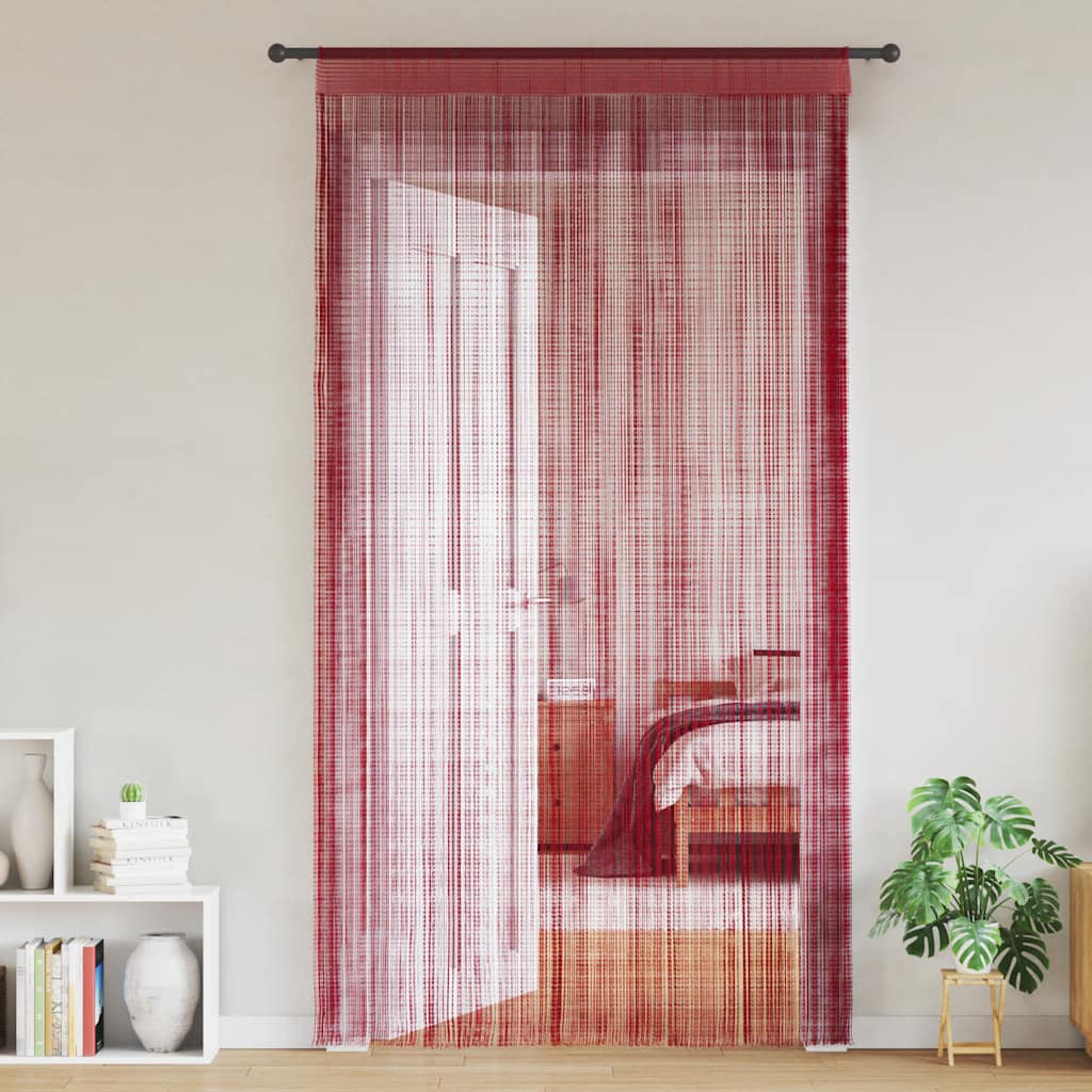 Rideaux de fil vidaxl 140x250 cm de vin rouge 2 pcs