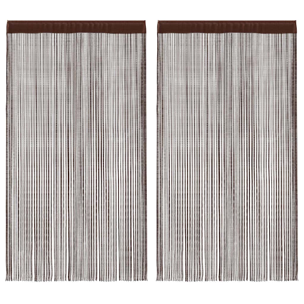 Rideaux de fil vidaxl 140x250 cm brun 2 pcs