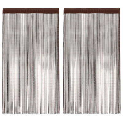 Rideaux de fil vidaxl 140x250 cm brun 2 pcs