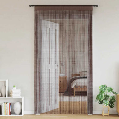 Rideaux de fil vidaxl 140x250 cm brun 2 pcs