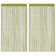 Rideaux de fil vidaxl 100x250 cm verts 2 pcs