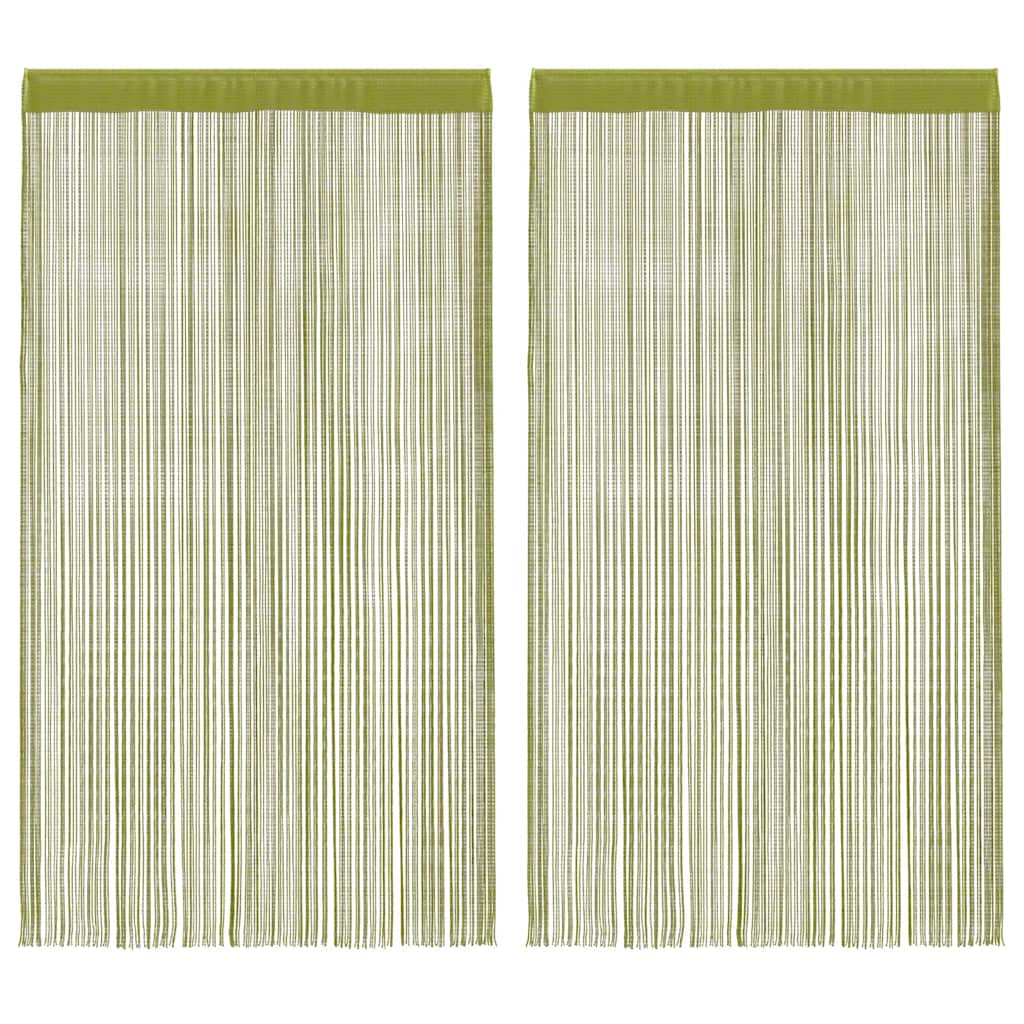 Rideaux de fil vidaxl 140x250 cm vert 2 sts