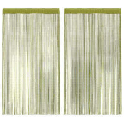 Rideaux de fil vidaxl 140x250 cm vert 2 sts