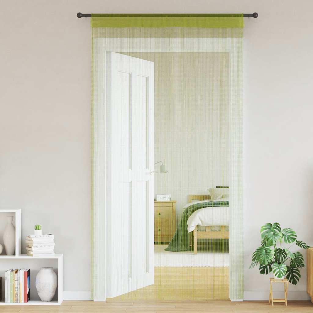 Rideaux de fil vidaxl 140x250 cm vert 2 sts