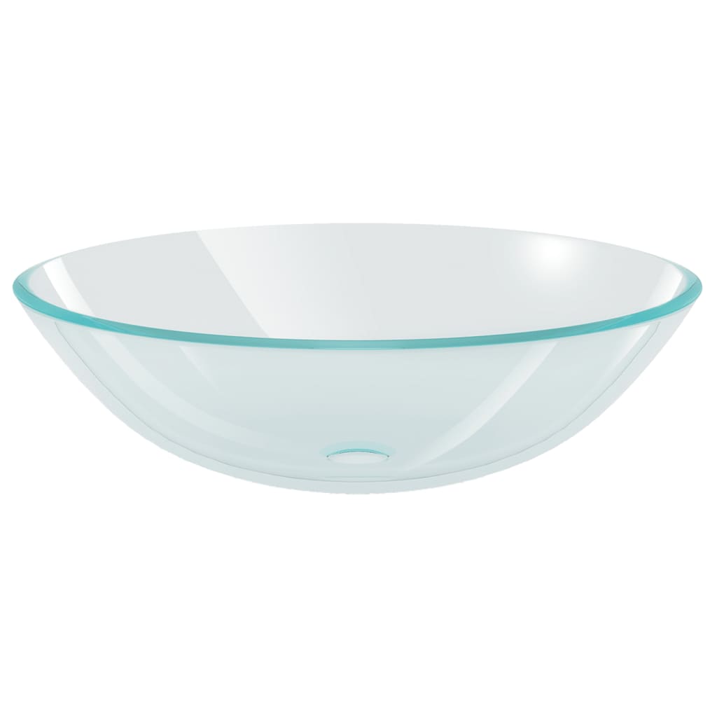 Vidaxl Verre durcie de lavabo 42 cm Transparent