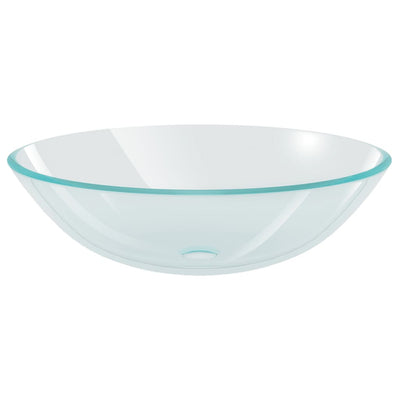 Vidaxl Verre durcie de lavabo 42 cm Transparent