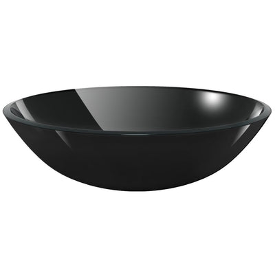 Vidaxl Verre durcie en verre durci 42 cm noir