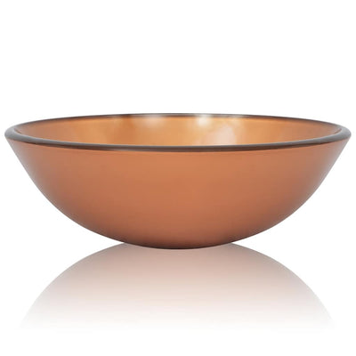 Vidaxl Verre durcie du lavabo 42 cm brun