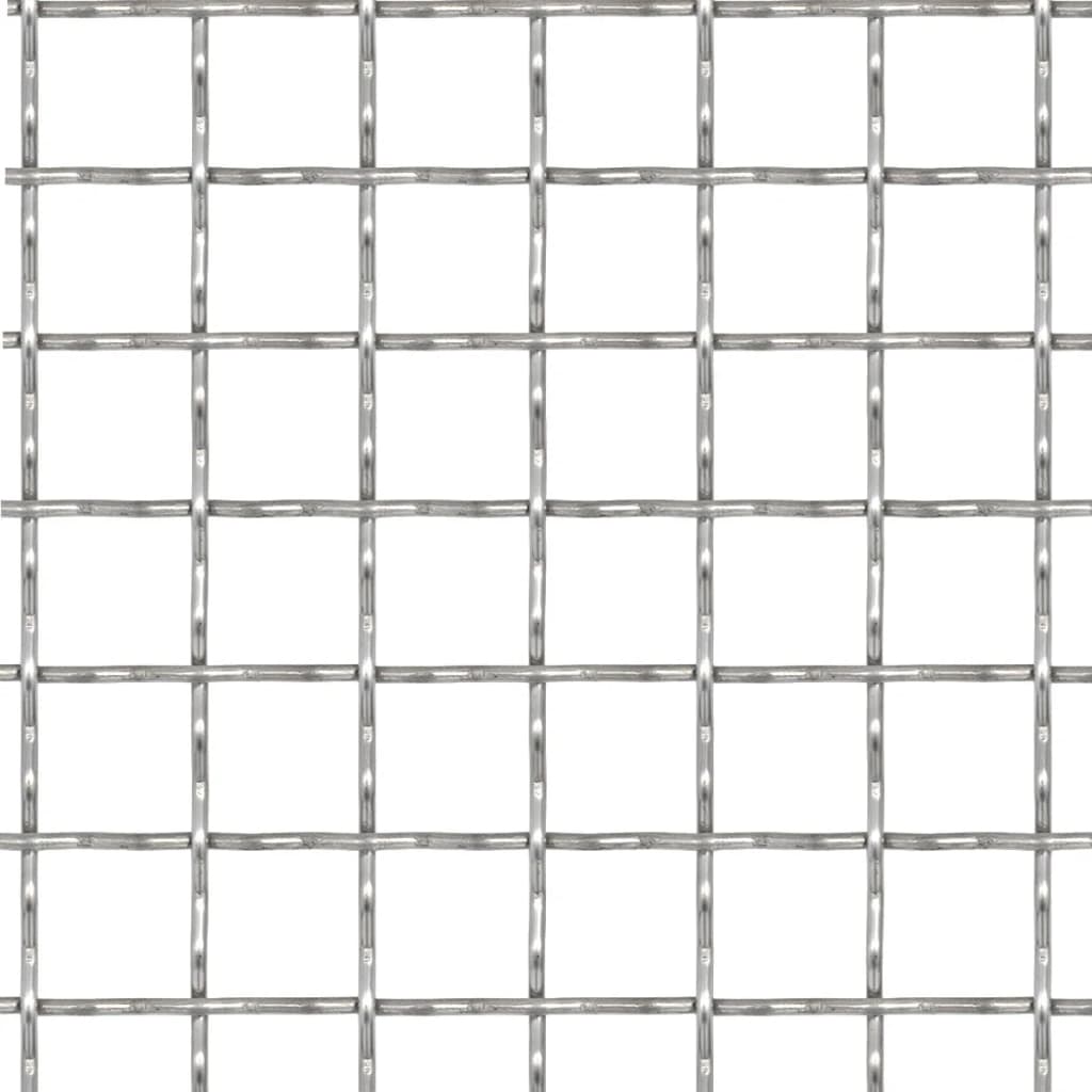 Mesh tissé de clôture de fil Vidaxl 50x50 cm 11x11x2 mm en acier inoxydable