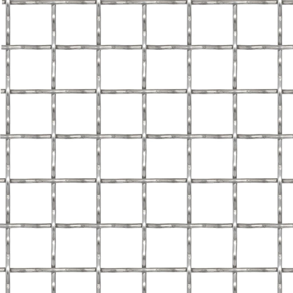 Fidaxl Frence Fence Mesh 100x85 cm 11x11x2 mm en acier inoxydable