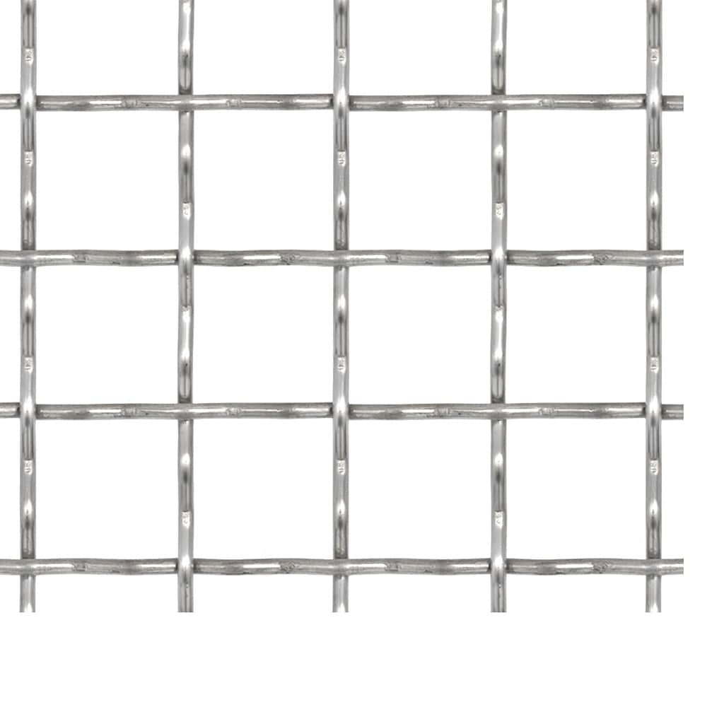 Fidaxl Fense Fence Mesh 50x50 cm 21x21x2.5 mm en acier inoxydable